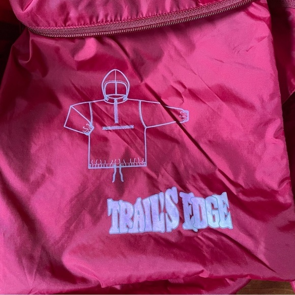 TRAILS Edge Vintage 3/4 Zip, Pullover Hooded Windbreaker, Burgundy, Size L - Picture 16 of 16